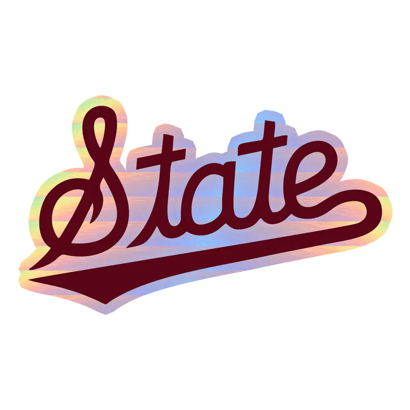 Mississippi State Bulldogs - Image 4 - Holographic Vinyl Decal - Custom Size