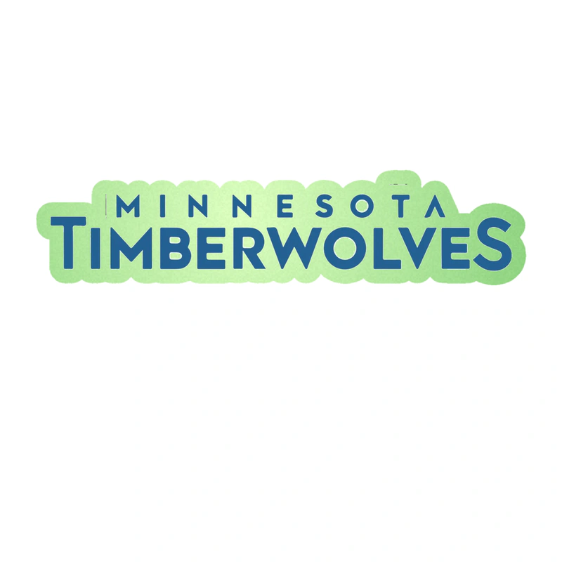 Minnesota Timberwolves - Image 1 - Glow in the Dark Vinyl Sticker - Custom Size