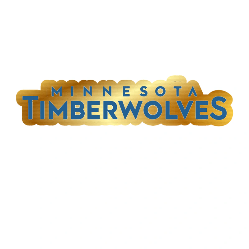 Minnesota Timberwolves - Image 1 - Gold Chrome Vinyl Sticker - Custom Size