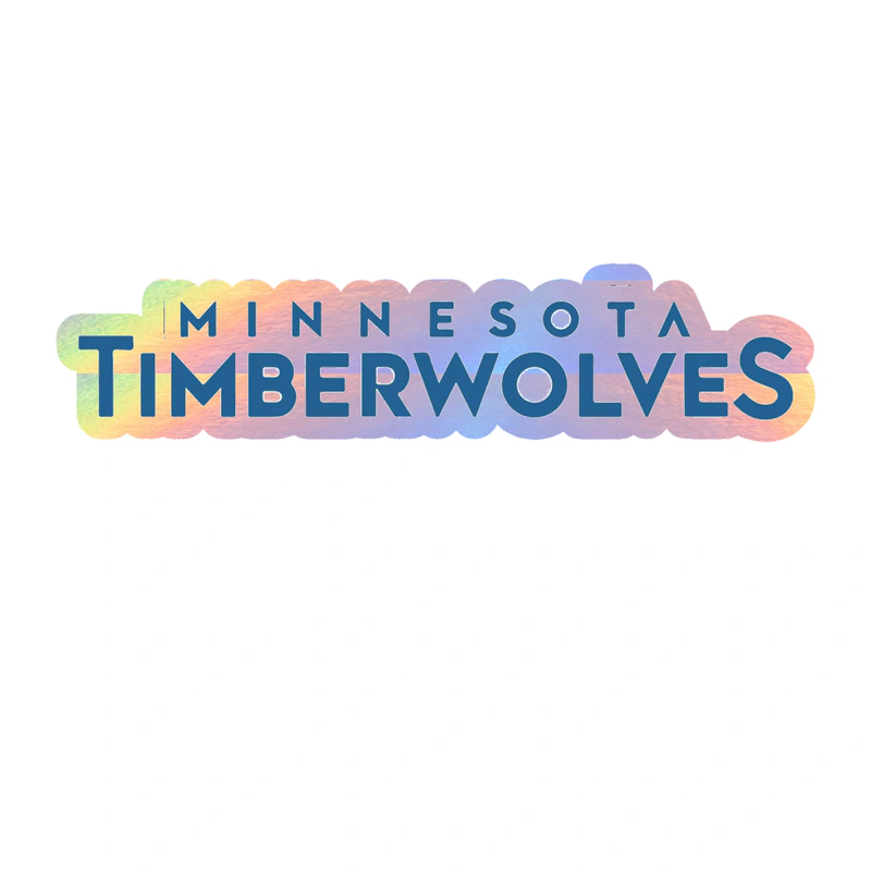 Minnesota Timberwolves - Image 1 - Holographic Vinyl Sticker - Custom Size