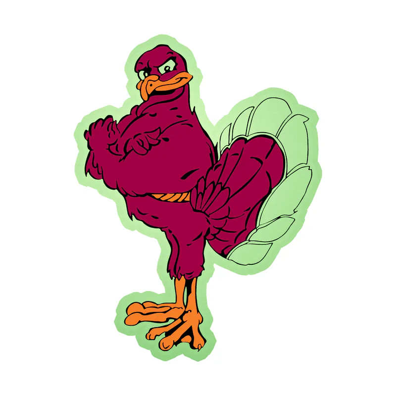 Virginia Tech Hokies - Image 2 - Glow in the Dark Vinyl Decal - Custom Size