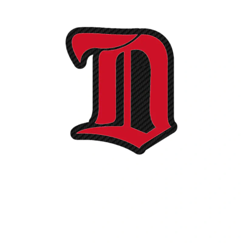 Detroit Red Wings - D - Carbon Fiber Vinyl Sticker - Custom Size