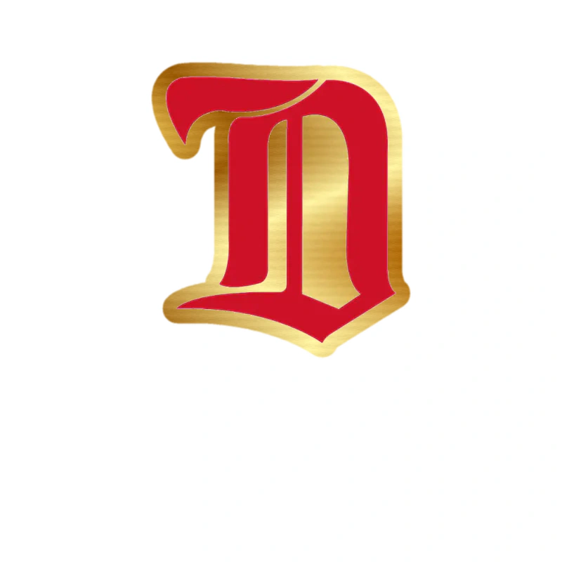 Detroit Red Wings - D - Gold Chrome Vinyl Sticker - Custom Size