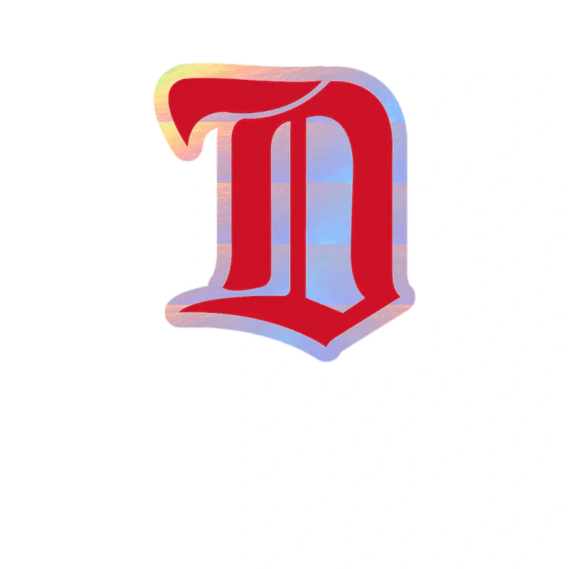 Detroit Red Wings - D - Holographic Vinyl Sticker - Custom Size