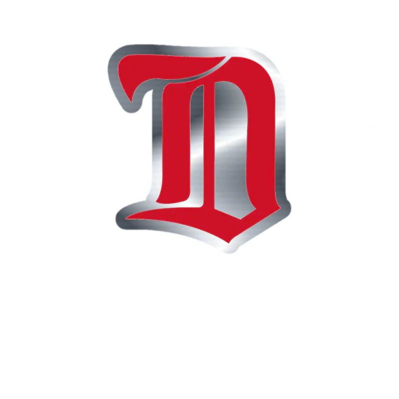 Detroit Red Wings - D - Silver Chrome Vinyl Sticker - Custom Size