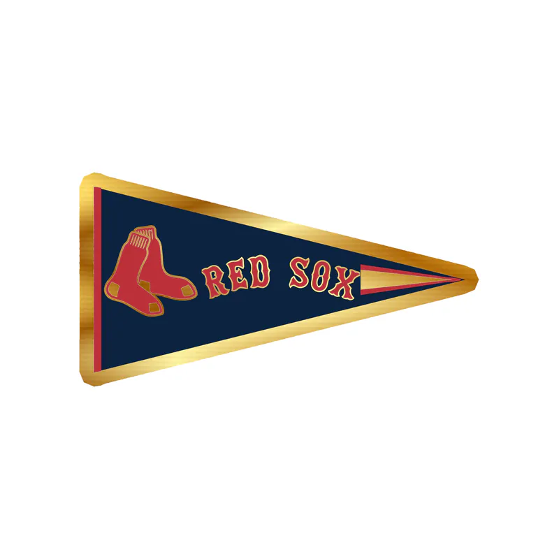 Boston Red Sox - Pennant - Gold Chrome Vinyl Sticker - Custom Size