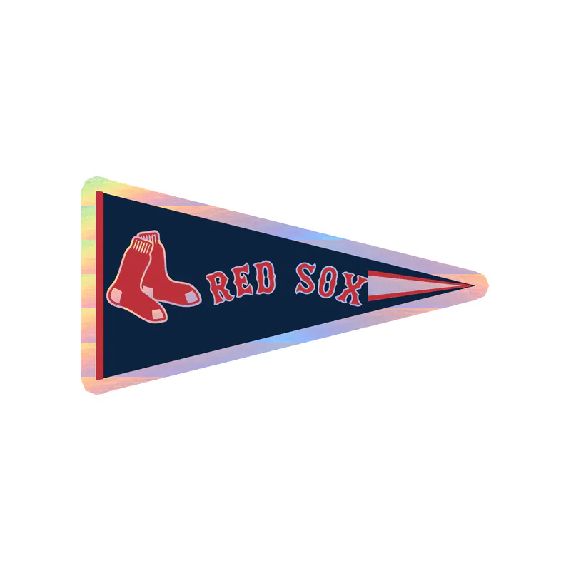 Boston Red Sox - Pennant - Holographic Vinyl Sticker - Custom Size
