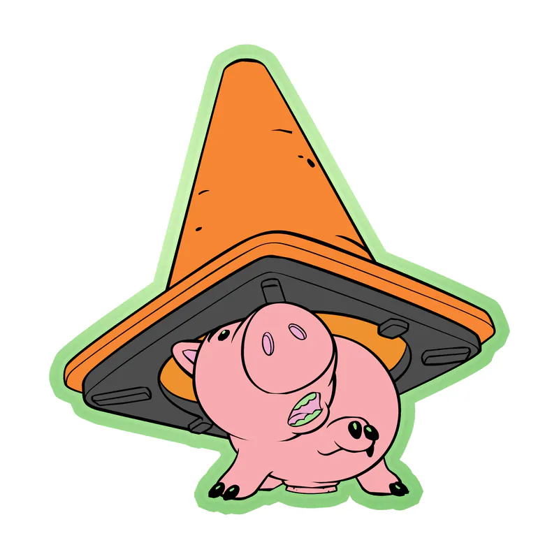 Toy Story Hamm Glow in the Dark Vinyl Sticker - Custom Size