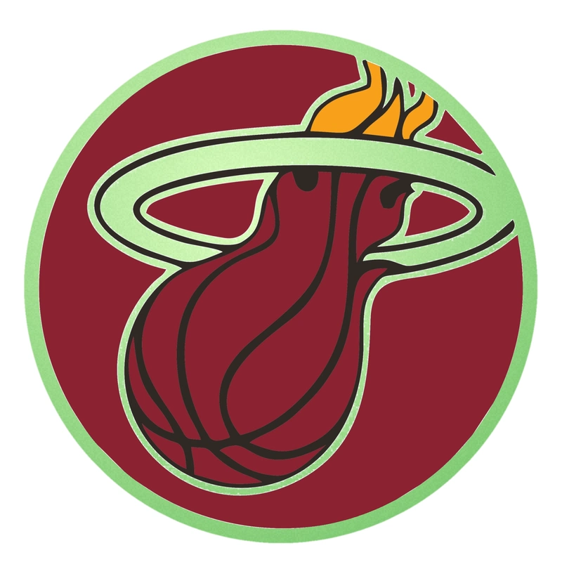 Cleveland Cavaliers vs Miami Heat Glow in the Dark Vinyl Sticker - Custom Size