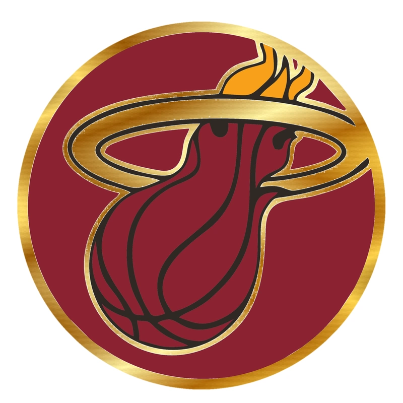 Cleveland Cavaliers vs Miami Heat Gold Chrome Vinyl Sticker - Custom Size