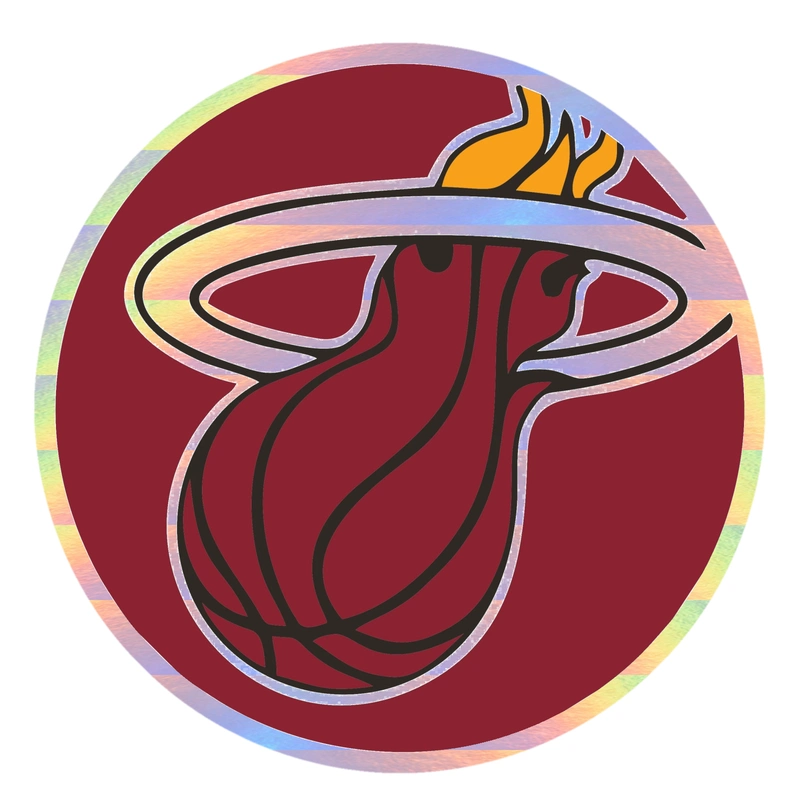 Cleveland Cavaliers vs Miami Heat Holographic Vinyl Sticker - Custom Size