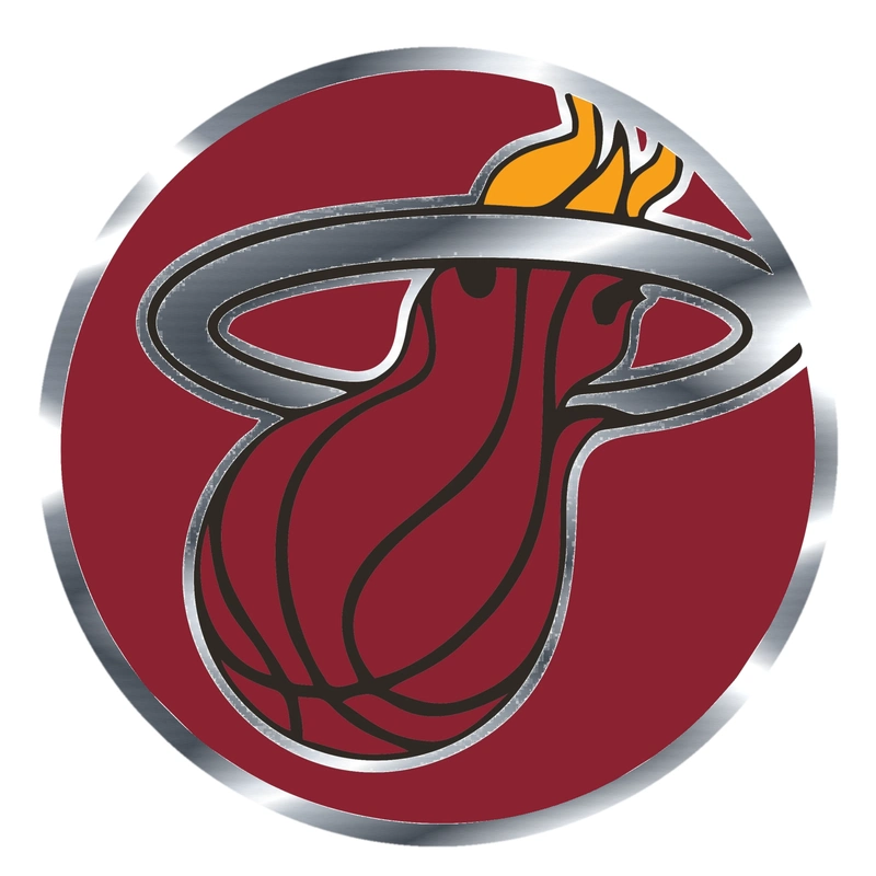 Cleveland Cavaliers vs Miami Heat Silver Chrome Vinyl Sticker - Custom Size