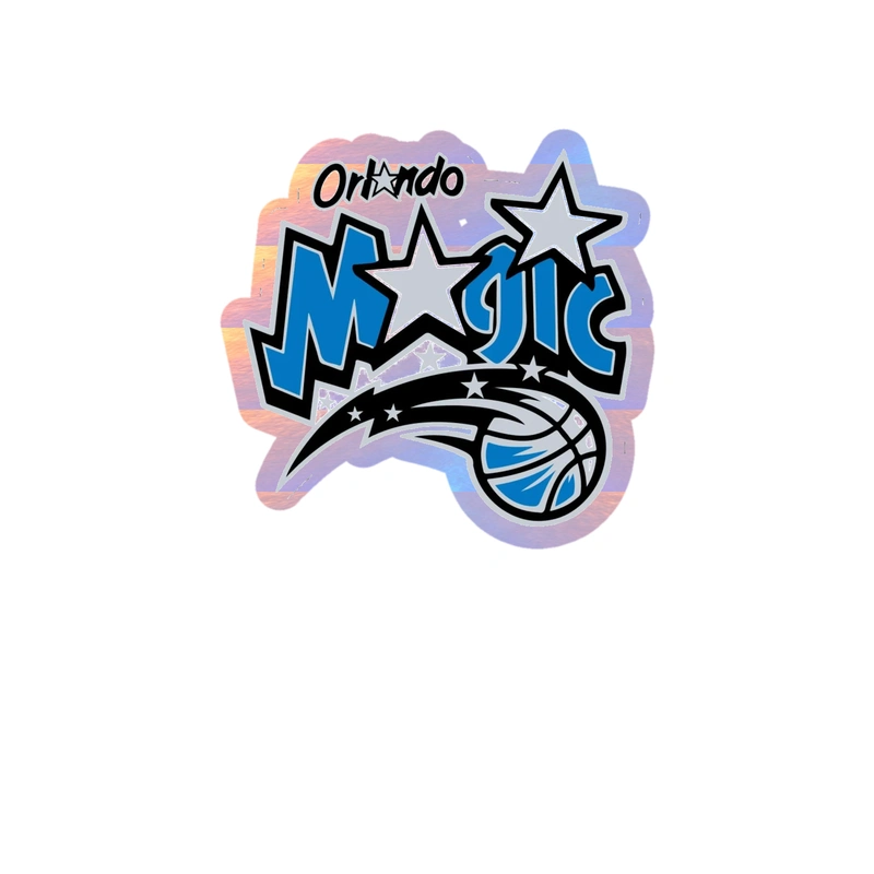 Orlando Magic - Image 1 - Holographic Vinyl Sticker - Custom Size