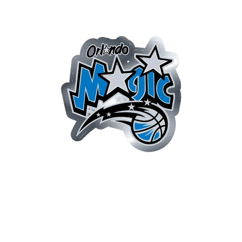 Orlando Magic - Image 1 - Silver Chrome Vinyl Sticker - Custom Size