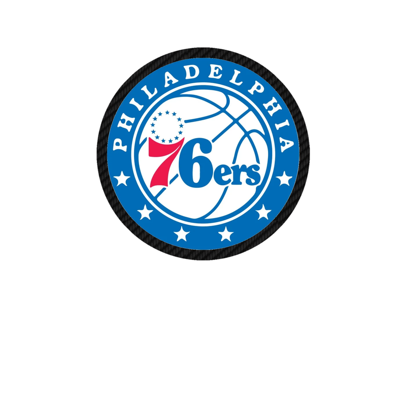 Philadelphia 76ers - Image 2 - Carbon Fiber Vinyl Sticker - Custom Size
