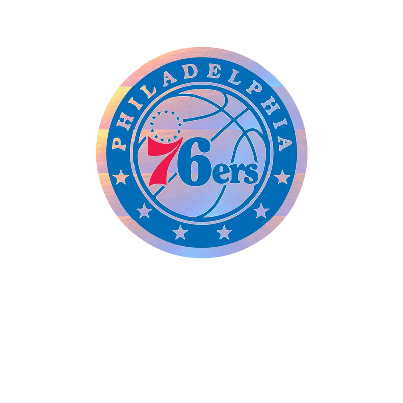Philadelphia 76ers - Image 2 - Holographic Vinyl Sticker - Custom Size
