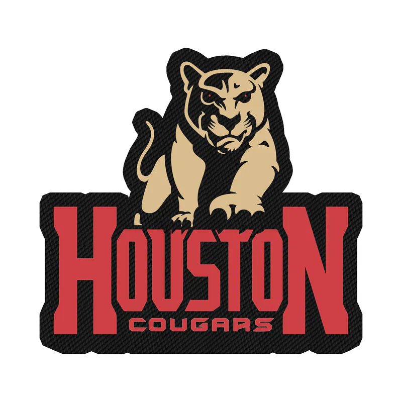 University of Houston Cougars - Image 2 - Carbon Fiber Vinyl Decal - Custom Size