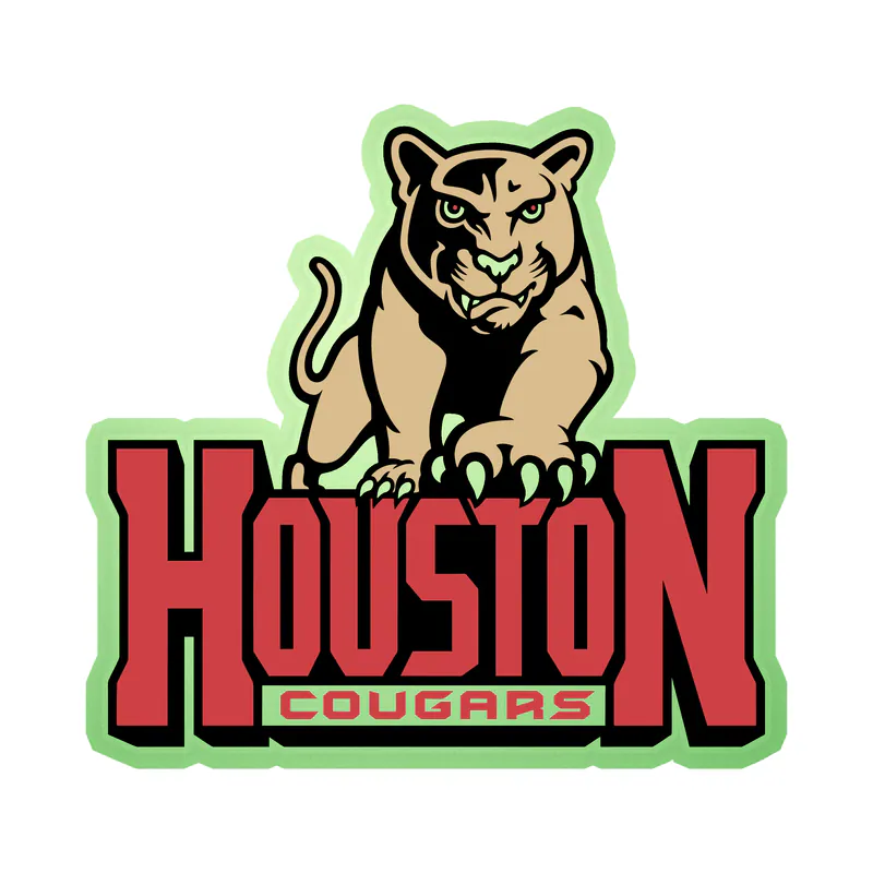 University of Houston Cougars - Image 2 - Glow in the Dark Vinyl Decal - Custom Size