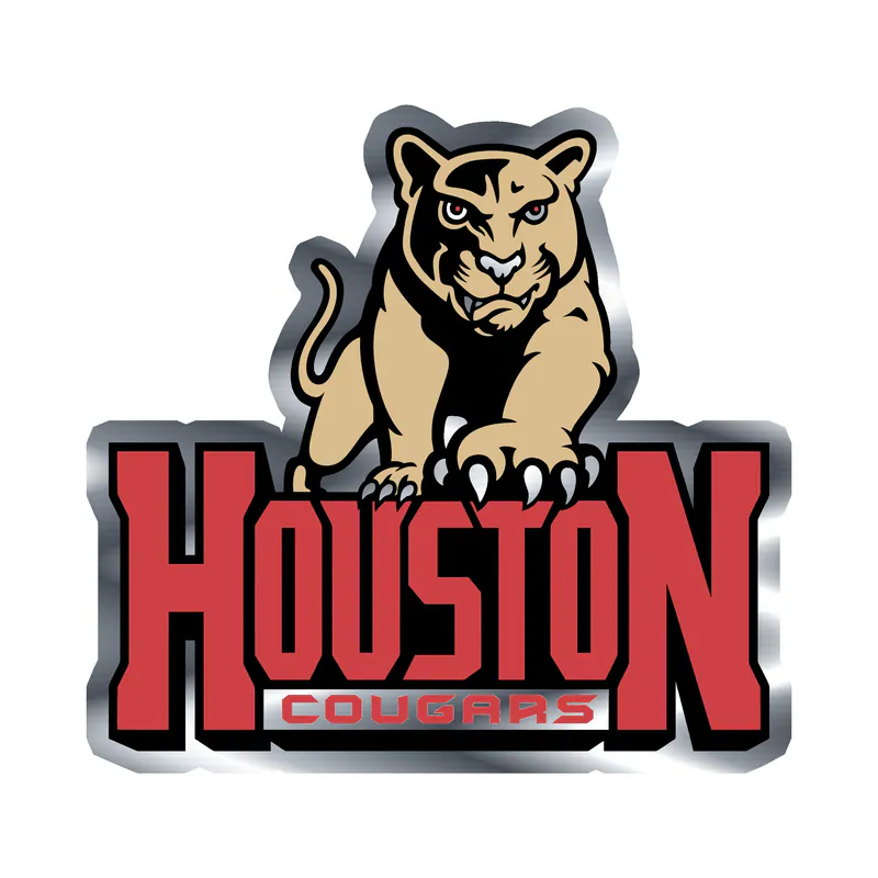 University of Houston Cougars - Image 2 - Silver Chrome Vinyl Decal - Custom Size
