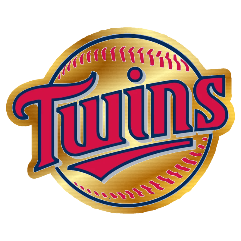 Minnesota Twins - Baseball Twins - Gold Chrome Vinyl Sticker - Custom Size
