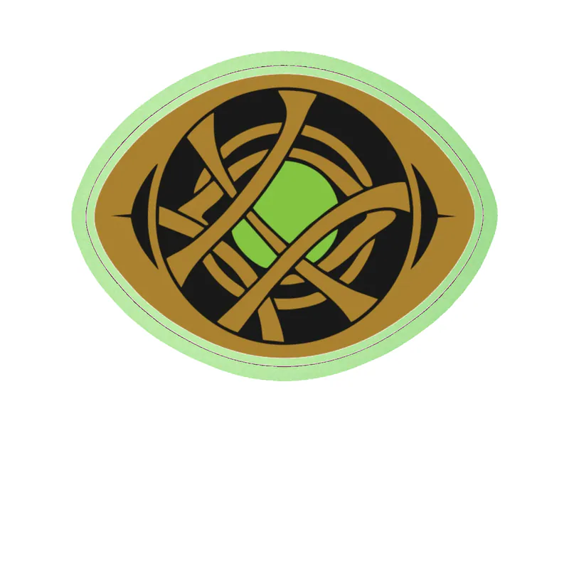 Dr Strange - Glow in the Dark Vinyl Sticker - Custom Size