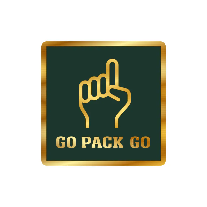Green Bay Packers - Image 7 - Gold Chrome Vinyl Sticker - Custom Size