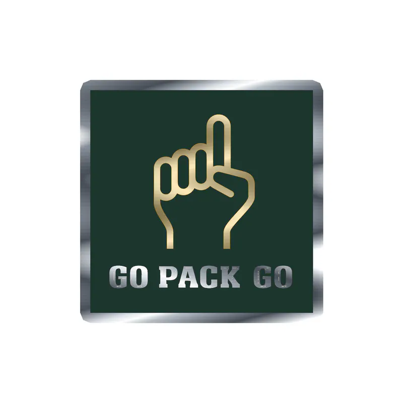 Green Bay Packers - Image 7 - Silver Chrome Vinyl Sticker - Custom Size