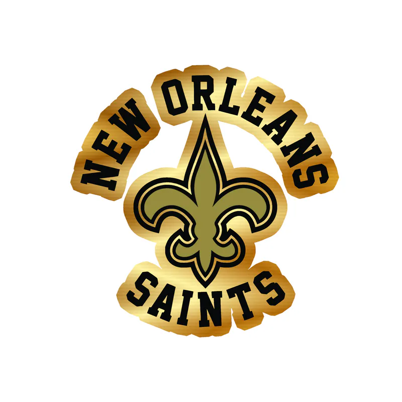 New Orleans Saints - Image 2 - Gold Chrome Vinyl Sticker - Custom Size