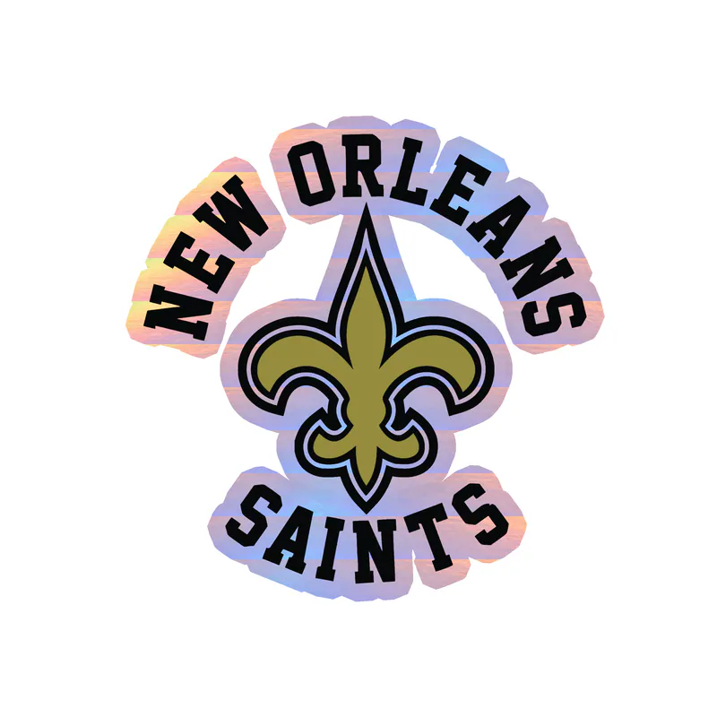 New Orleans Saints - Image 2 - Holographic Vinyl Sticker - Custom Size