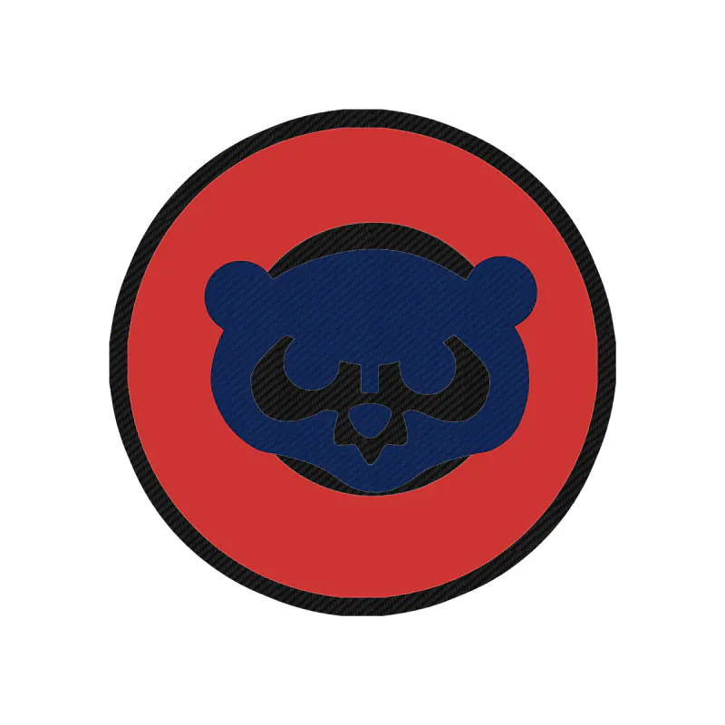 Chicago Cubs - Red Circle With Cub - Carbon Fiber Vinyl Sticker - Custom Size
