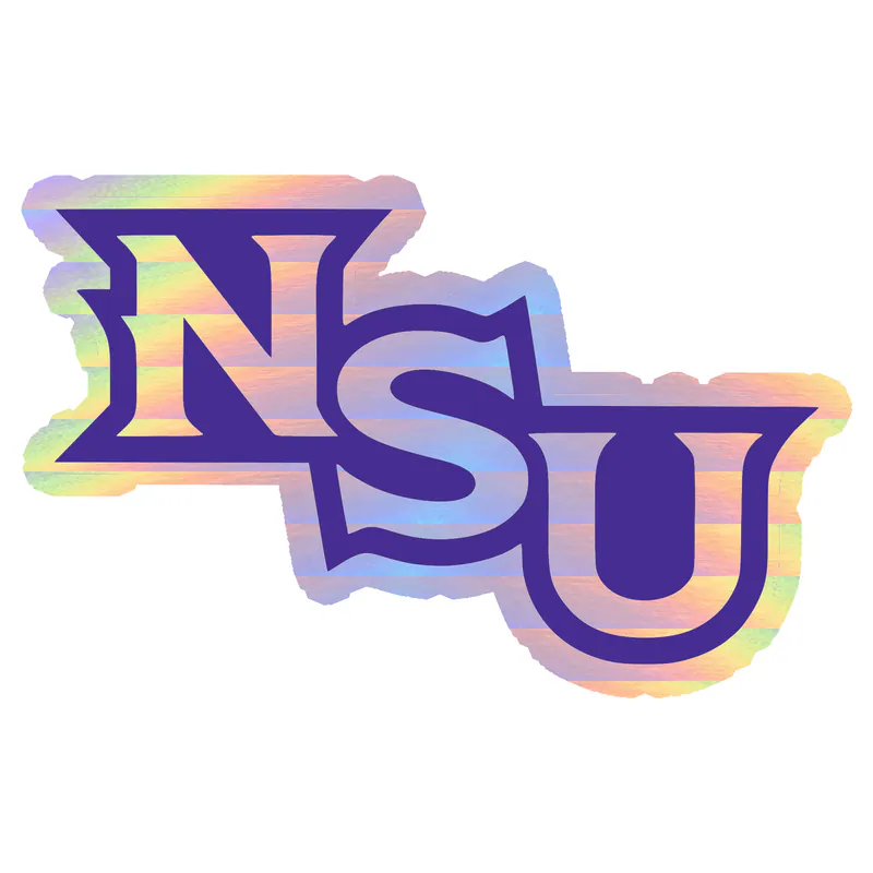 Northwestern State - Purple NSU - Holographic Vinyl Decal - Custom Size
