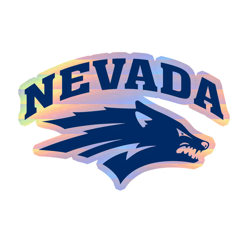 University of Nevada Reno - Image 3 - Holographic Vinyl Sticker - Custom Size