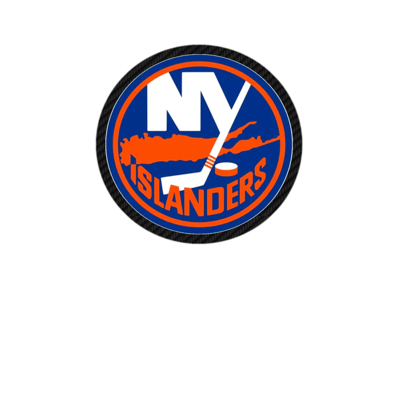 New York Islanders - Bright Circle - Carbon Fiber Vinyl Sticker - Custom Size