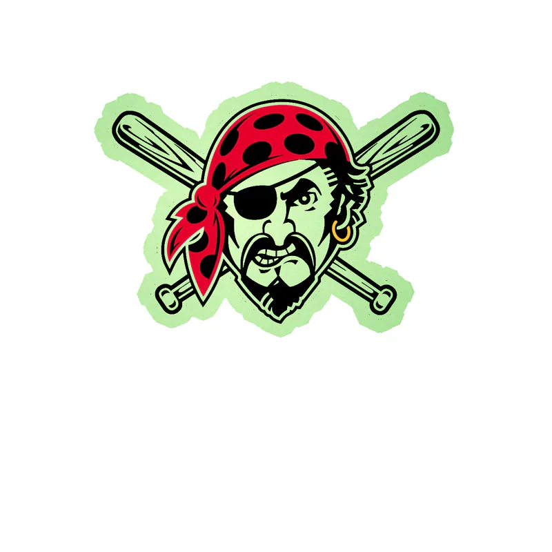 Pittsburgh Pirates - Pirate - Glow in the Dark Vinyl Sticker - Custom Size