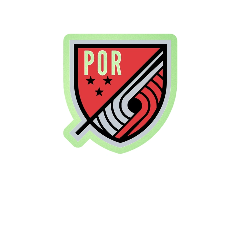 Portland Trail Blazers - Image 4 - Glow in the Dark Vinyl Sticker - Custom Size