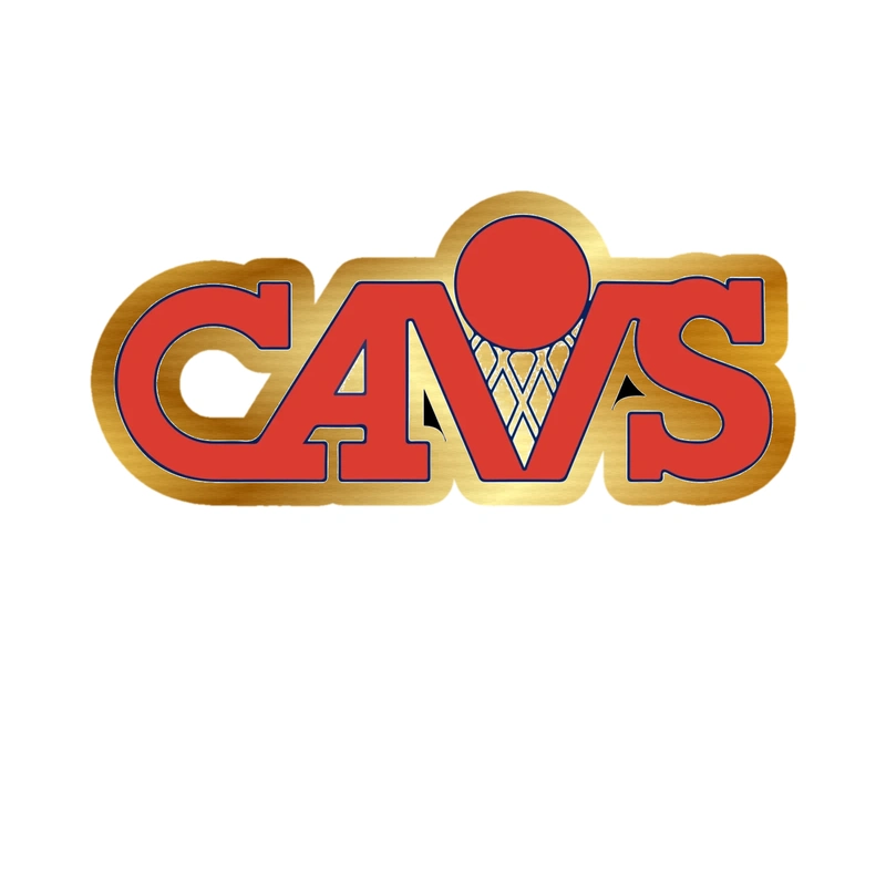 Cleveland Cavaliers - Cavs - Gold Chrome Vinyl Sticker - Custom Size
