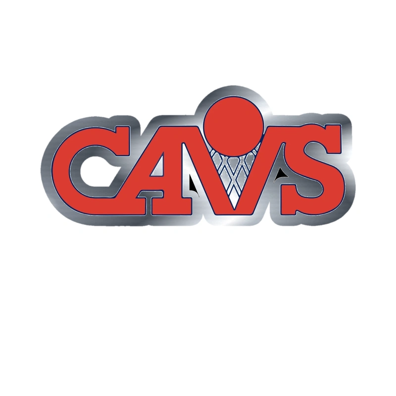 Cleveland Cavaliers - Cavs - Silver Chrome Vinyl Sticker - Custom Size