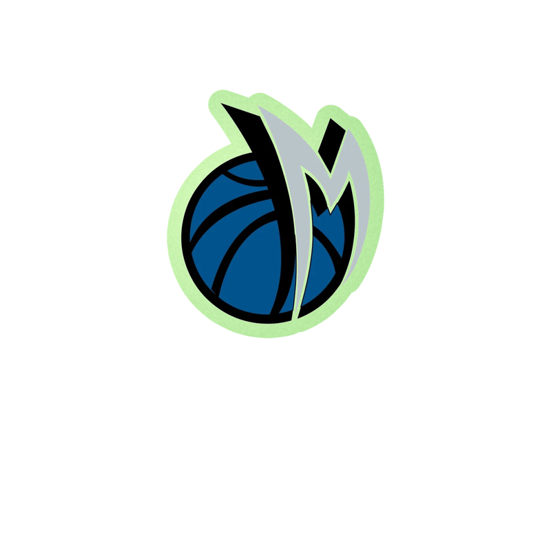Dallas Mavericks - Image 1 - Glow in the Dark Vinyl Sticker - Custom Size