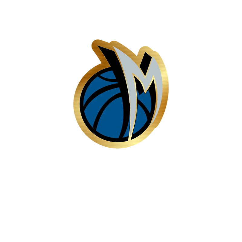 Dallas Mavericks - Image 1 - Gold Chrome Vinyl Sticker - Custom Size