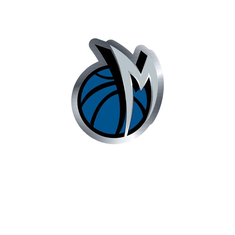 Dallas Mavericks - Image 1 - Silver Chrome Vinyl Sticker - Custom Size