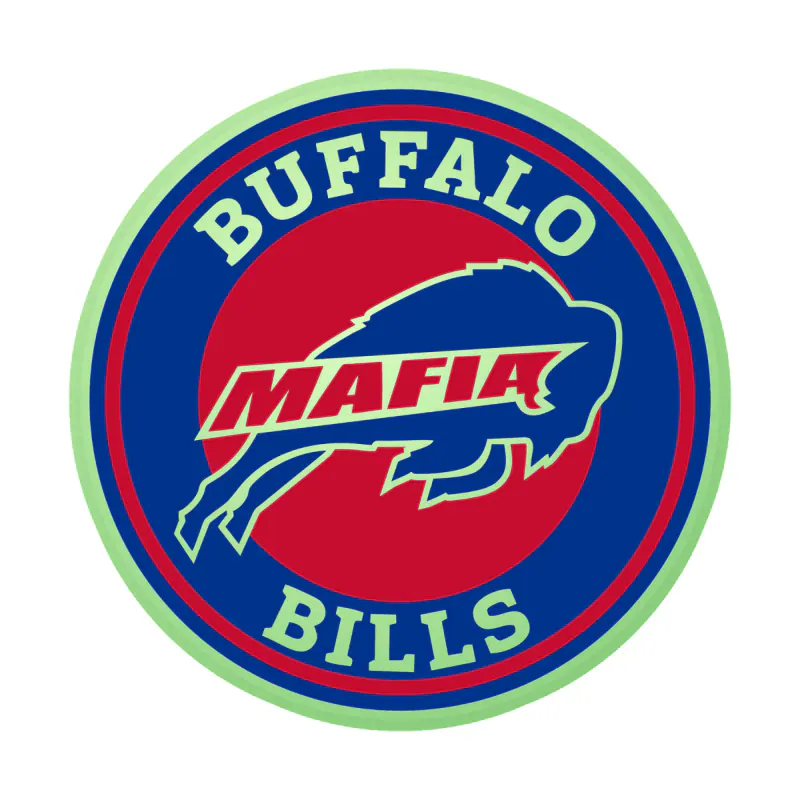 Buffalo Bills - Mafia Glow in the Dark Vinyl Sticker - Custom Size