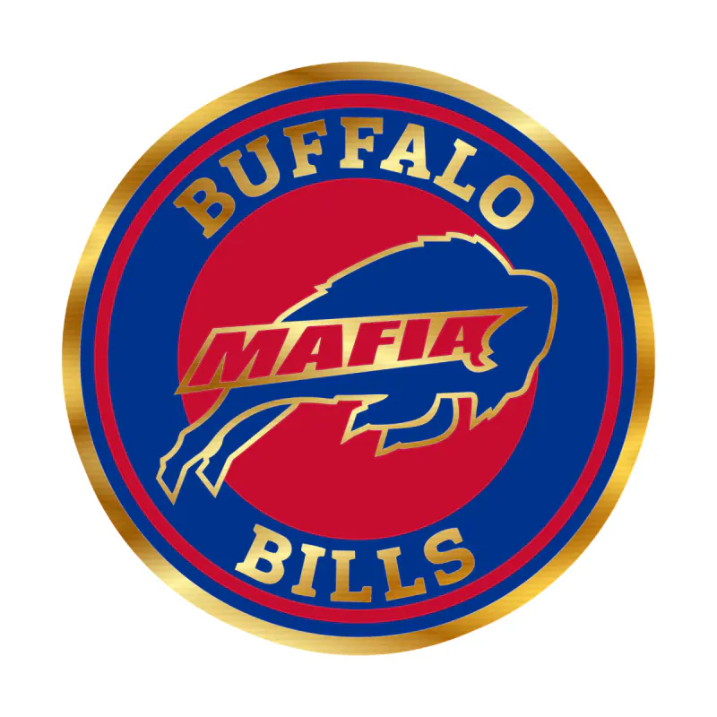 Buffalo Bills - Mafia Gold Chrome Vinyl Sticker - Custom Size