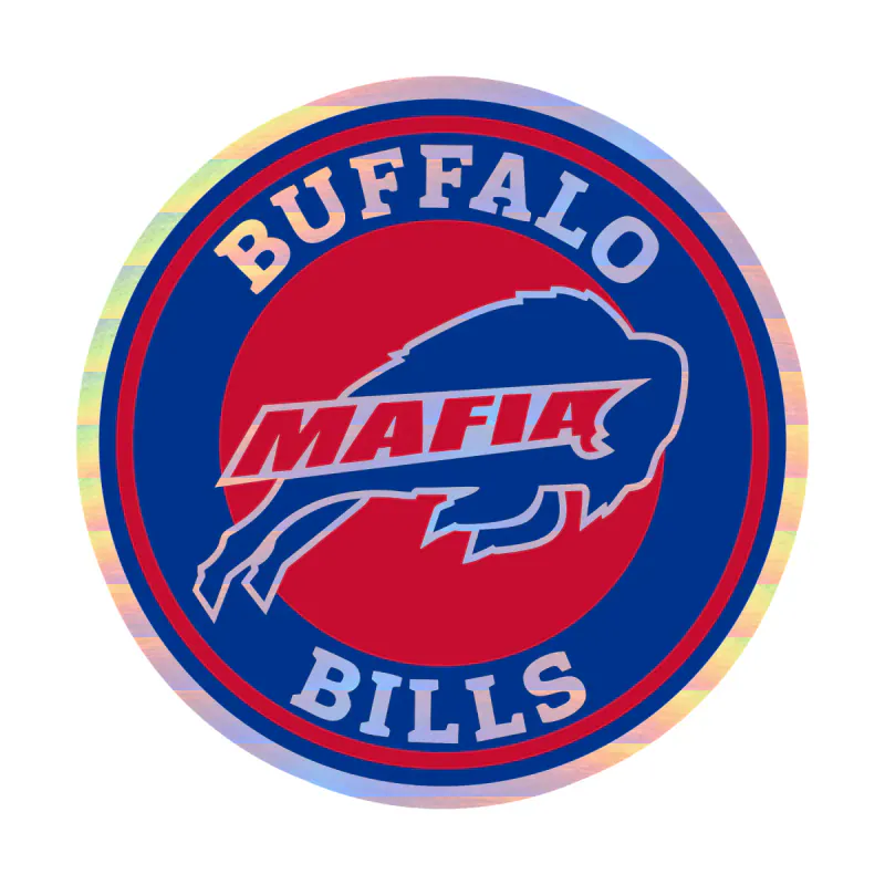 Buffalo Bills - Mafia Holographic Vinyl Sticker - Custom Size