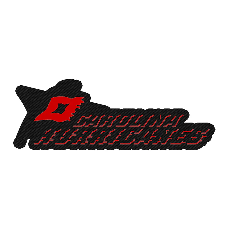 Carolina Hurricanes - Flag With Name - Carbon Fiber Vinyl Sticker - Custom Size