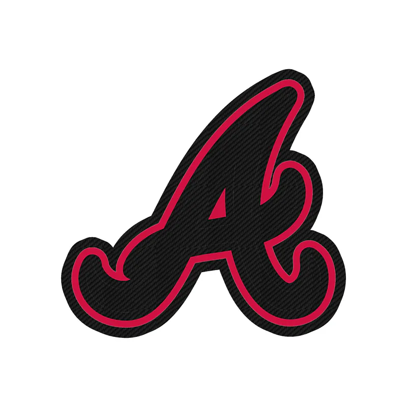 Atlanta Braves - White A - Carbon Fiber Vinyl Sticker - Custom Size
