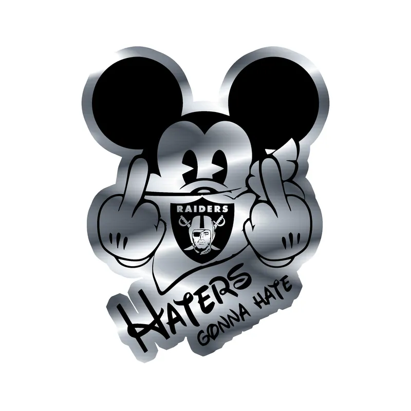 Las Vegas Raiders - Image 13 - Silver Chrome Vinyl Sticker - Custom Size