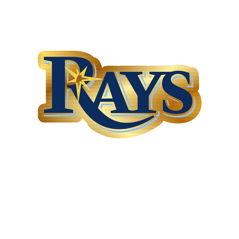 Tampa Bay Rays - Rays - Gold Chrome Vinyl Sticker - Custom Size