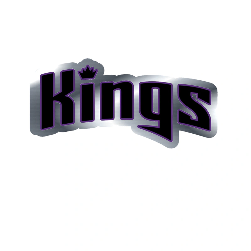 Sacramento Kings - Image 7 - Silver Chrome Vinyl Sticker - Custom Size
