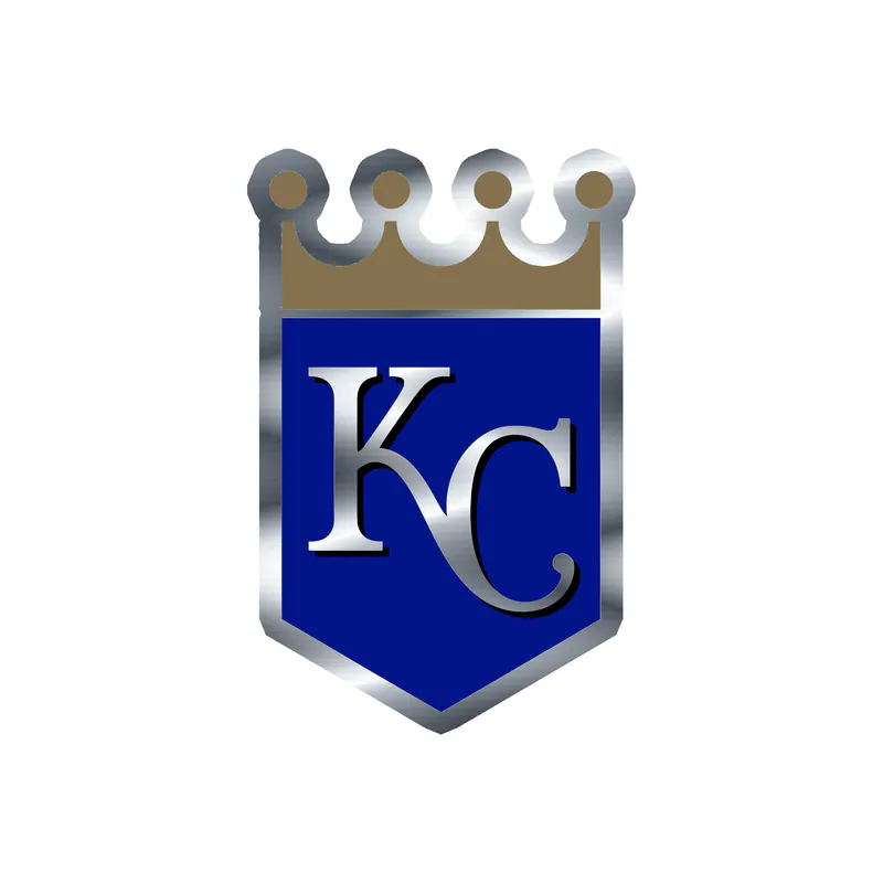 Kansas City Royals - Shield - Silver Chrome Vinyl Sticker - Custom Size