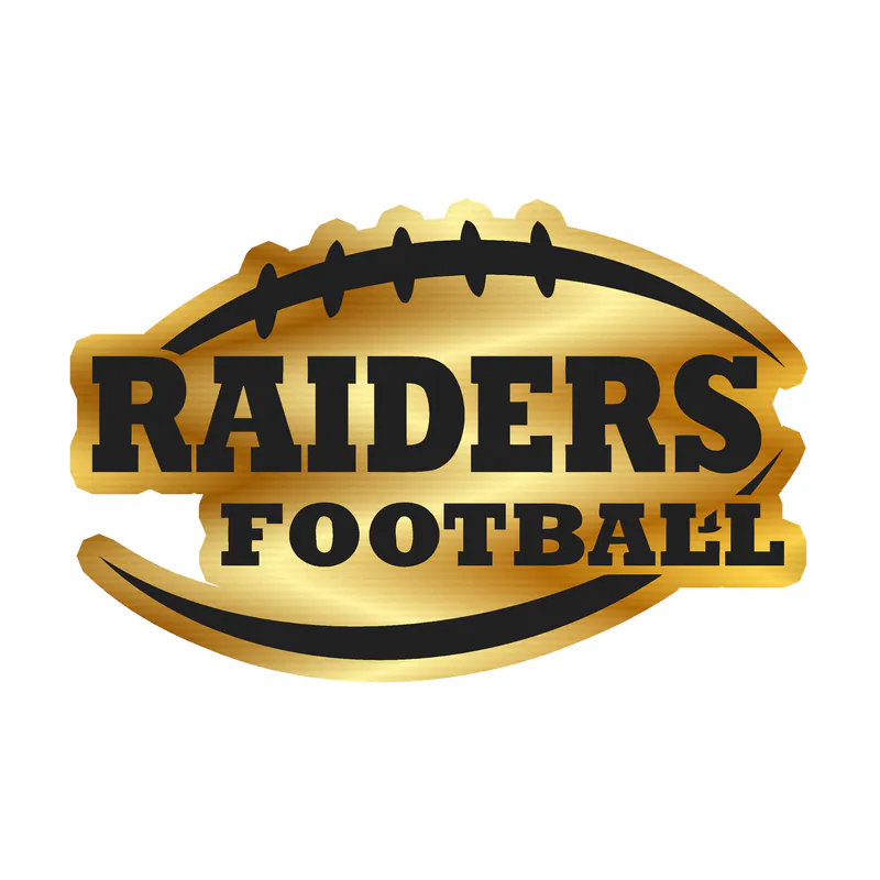 Las Vegas Raiders - Image 3 - Gold Chrome Vinyl Sticker - Custom Size